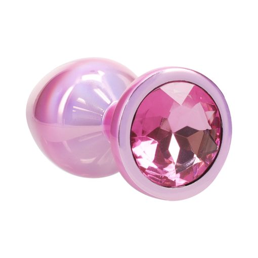 Metal Anal Plug Set – Pink Jeweled 3-Piece Aluminum Paris Collection - Image 4