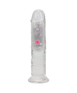 Vibrating Dildo 6 Inch – Clear Remote Control Suction Rechargeable Dildo