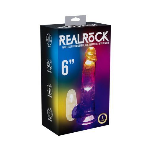 Vibrating Dildo With Balls – Wireless Rechargeable Clear Realistic Suction Toy