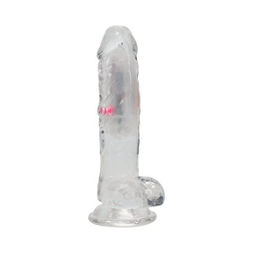 Vibrating Dildo With Balls – Wireless Rechargeable Clear Realistic Suction Toy - Image 4