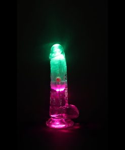 Vibrating Dildo With Balls – Wireless Rechargeable Clear Realistic Suction Toy