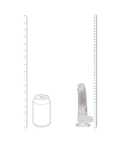 Vibrating Dildo With Balls – Wireless Rechargeable Clear Realistic Suction Toy