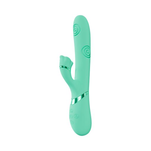 G-Spot and Clit Vibrator – VIVE Fiore Air Wave & Tapping Stimulator Green - Image 2