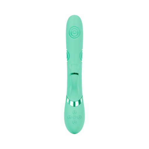 G-Spot and Clit Vibrator – VIVE Fiore Air Wave & Tapping Stimulator Green - Image 3