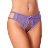 Magic Silk Sweetums Crotchless Low Rise Panty Grape S/M