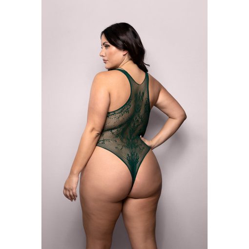 Fantasy Lingerie Vixen Seamless Lace Teddy Green – Queen Size 14–18 - Image 3