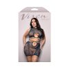Fantasy Vixen At Last Plus Size Lace Top & Skirt Set – Navy (14–18)