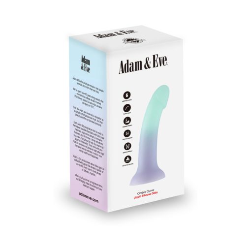 Adam & Eve Ombre Curve Silicone Dildo – Curved & Harness Compatible