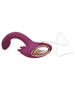 Adam & Eve Dual Stimulating Clit Tickler Vibrator in Rose Gold