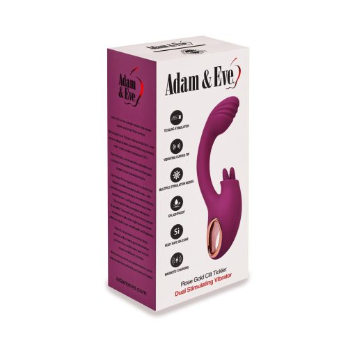 Adam & Eve Dual Stimulating Clit Tickler Vibrator in Rose Gold - Image 8