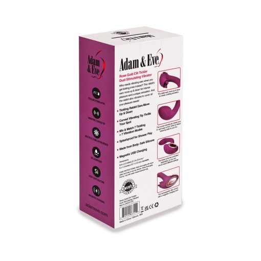 Adam & Eve Dual Stimulating Clit Tickler Vibrator in Rose Gold - Image 9