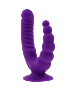 Evolved The Rider Rechargeable Double Vibrator Silicone Purple