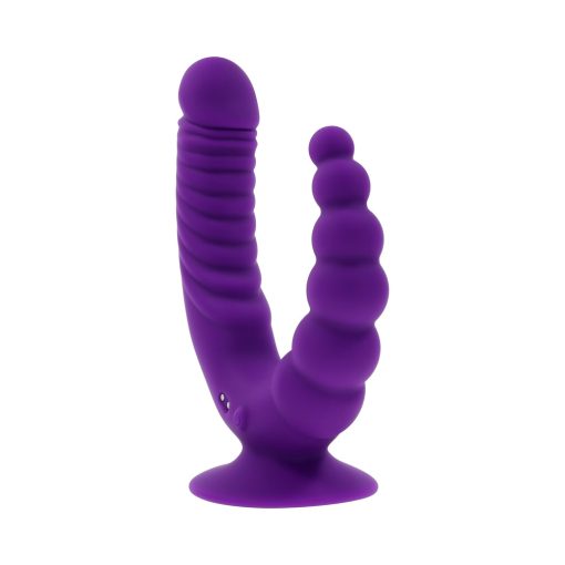 Evolved The Rider Rechargeable Double Vibrator Silicone Purple - Image 3