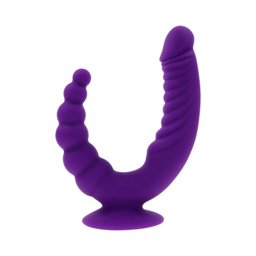 Evolved The Rider Rechargeable Double Vibrator Silicone Purple - Image 4