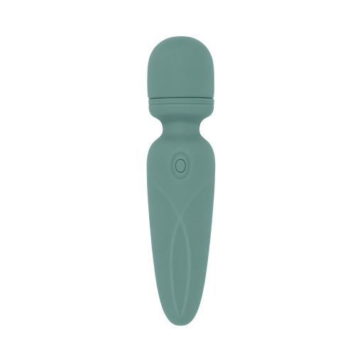 Evolved Rumble Wand Rechargeable Vibrating Mini Wand Silicone Green - Image 2