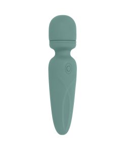 Evolved Rumble Wand Rechargeable Vibrating Mini Wand Silicone Green