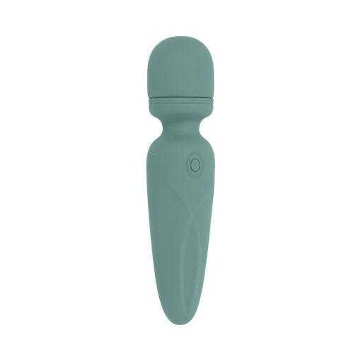 Evolved Rumble Wand Rechargeable Vibrating Mini Wand Silicone Green - Image 3