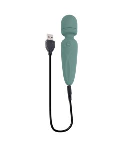 Evolved Rumble Wand Rechargeable Vibrating Mini Wand Silicone Green