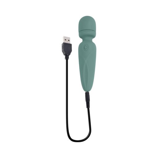 Evolved Rumble Wand Rechargeable Vibrating Mini Wand Silicone Green - Image 7