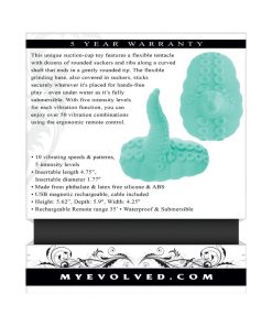 Evolved Tentacle Grinder Rechargeable Vibrating Grinding Silicone Teal