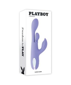 Playboy Nubbin Rubbin Dual Stimulator Vibe – Purple Silicone Rechargeable