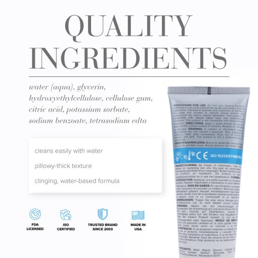 Jo H2O Jelly Water-Based Lubricant 4 Oz. - Image 2