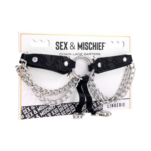 Sportsheets Sex & Mischief Chain Lace Garters - Image 8