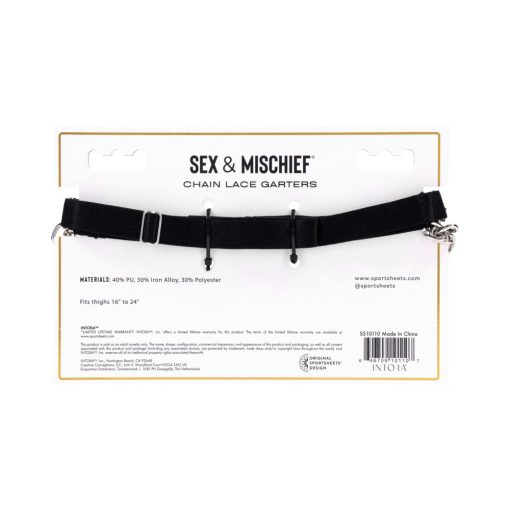 Sportsheets Sex & Mischief Chain Lace Garters - Image 9