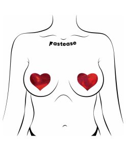 Pastease Everyday Reusable: Liquid Red Heart Pasties