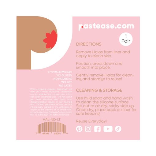 Pastease Halos Reusable Sticky Adhesive Silicone Nipple Cover Light Large D+ Cup - Image 7