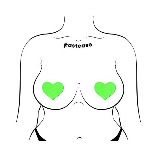 Pastease Love: Glow-In-The-Dark Hearts Pasties - Image 3