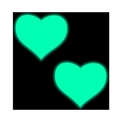 Pastease Love: Glow-In-The-Dark Neon Turquoise Heart Pasties Nipple Covers - Image 4