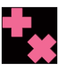 Pastease Plus X: Glow-In-The-Dark Neon Pink Cross Pasties Nipple Covers