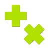 Pastease Plus X: Glow-In-The-Dark Neon Yellow Cross Pasties Nipple Covers