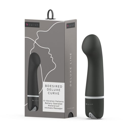 B Swish Bdesired Deluxe Curve Black – G-Spot Silicone Vibrator