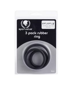 Spartacus Rubber Cock Ring (Set Of 3)