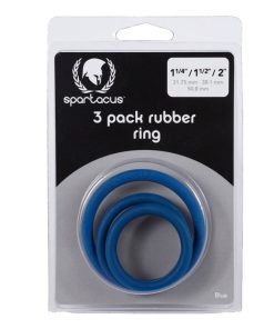 Spartacus Cock Ring Set (3 Rubberrings/Blue)