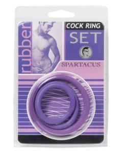 Spartacus Cock Ring Set (3 Rings/Purple)
