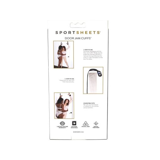 Sportsheets Adjustable Door Jam Cuffs Set Black - Image 3