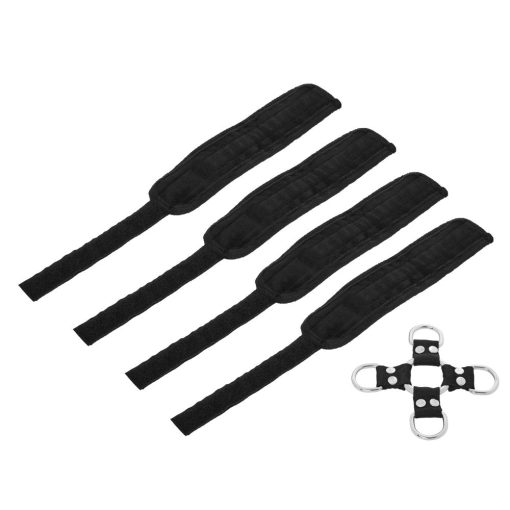 Sportsheets 5-Piece Adjustable Hog Tie & Cuff Set Black - Image 6