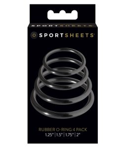 Sportsheets Rubber O-Ring 4-Pack Black