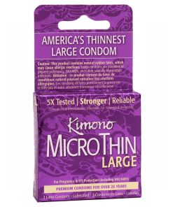Kimono Micro Thin Large Condoms (3 Pack)