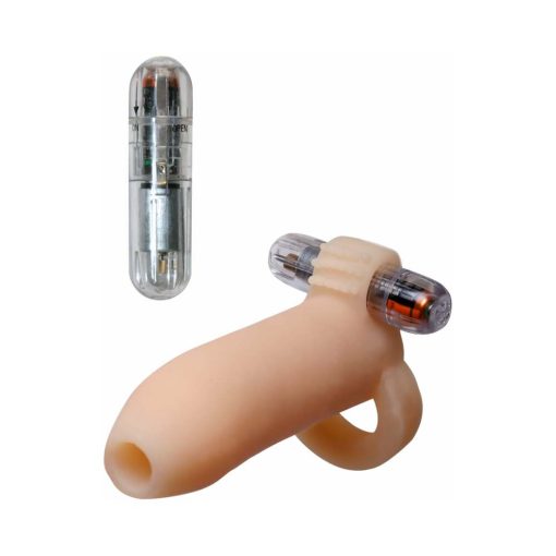Pipedream Ready-4-Action Real Feel Penis Enhancer Vibrating Extension Sling Beige - Image 2