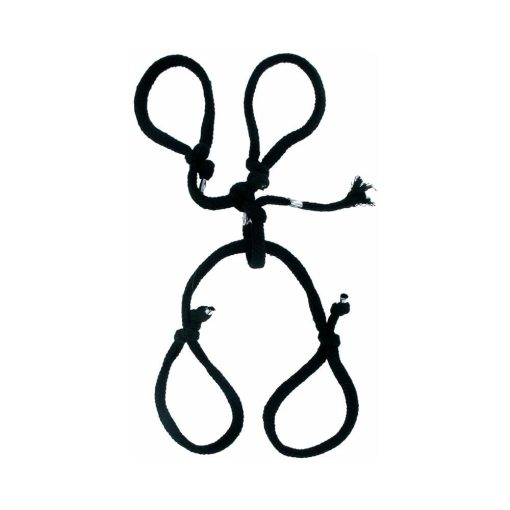 Fetish Fantasy Series Silk Rope Hogtie Black - Image 2