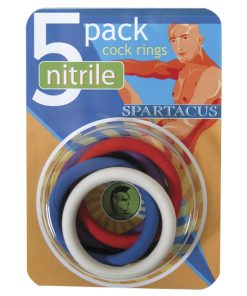 Spartacus Nitrile Cock Rings (5 Per Package/1.5In Each)