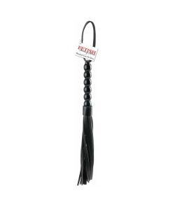 Fetish Fantasy Series Beaded Cat-O-Nine Tails Flogger Black