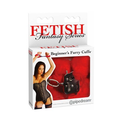 Fetish Fantasy Series Beginner'S Furry Cuffs Red