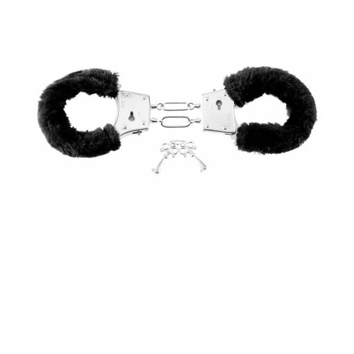Fetish Fantasy Series Beginner'S Furry Cuffs Black - Image 2