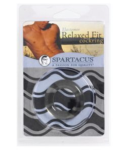 Relaxed Fit Elastomer Cock Ring (Black)