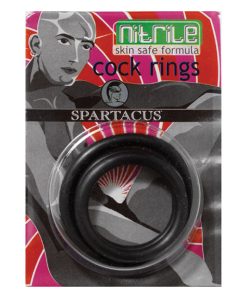 Nitrile Cock Ring Set (Black/3)